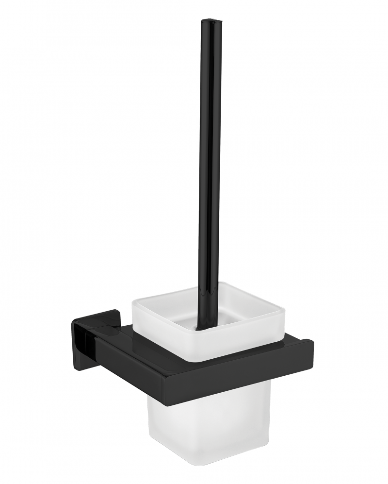 Omnires Nelson szczotka do WC wisząca czarny matowy NL80620BL