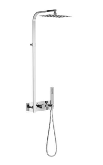 Excellent Krotos Rain termostatyczny zestaw podtynkowy prysznicowy z deszczownicą AREX.8081CR