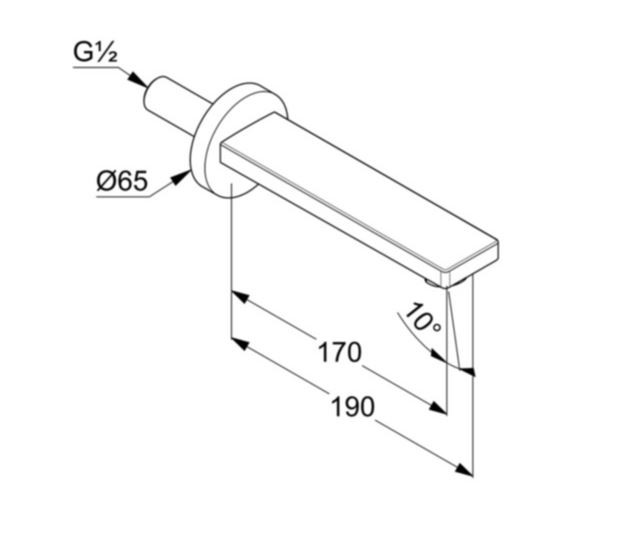 Kludi Zenta SL wylewka wannowa 17 cm chrom 48 600 05