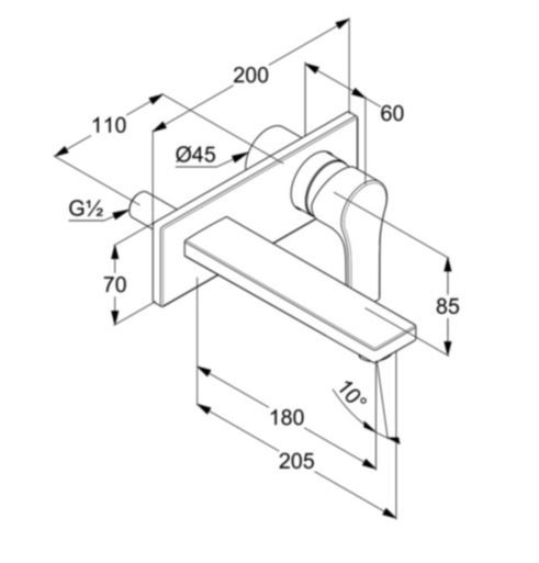 Kludi Zenta SL podtynkowa bateria umywalkowa chrom 482470565