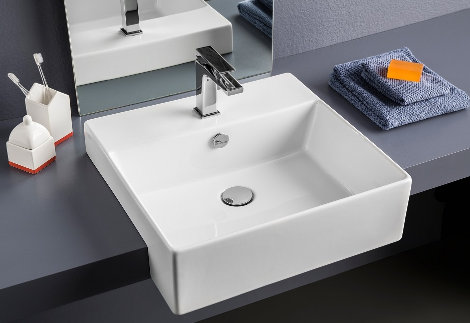 Artceram Quadro 50 umywalka stawiana na blat 50x48 cm biały QUL004