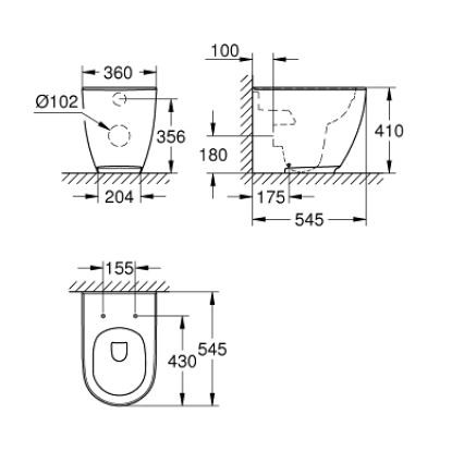 Grohe Essence miska WC stojąca biel alpejska 3957300H