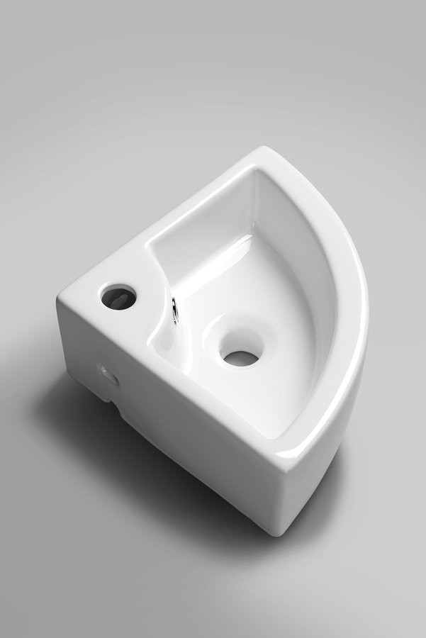 Sapho GYNT umywalka narożna wisząca 33x33 ceramika AR154