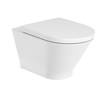 Roca Gap Round Rimless muszla wisząca 54x35 Clean Rim A3460NL000