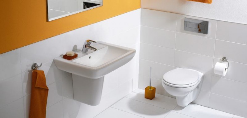 Ideal Standard Eurovit umywalka wisząca 55 cm z otworami na baterię i przelewem K284701