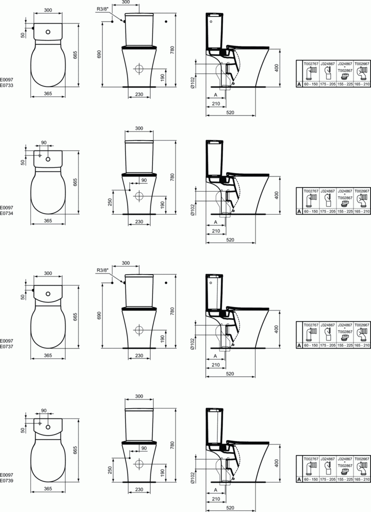 Ideal Standard Connect Air muszla WC kompakt stojąca 66x36 cm AquaBlade E009701