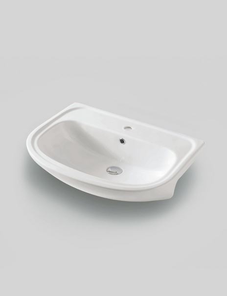 Artceram APOLLO umywalka półblatowa 66x49 cm biały APL001