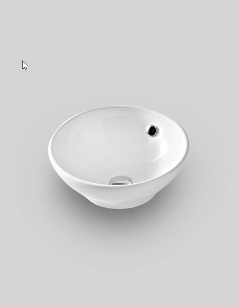 Artceram FUORI 1 umywalka stawiana na blat 43x43 cm biały TFL002