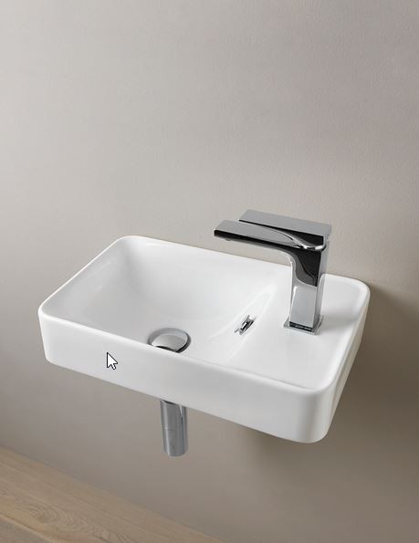 Artceram Lavamani Savon umywalka wisząca ceramiczna 45x27 cm biały LML003