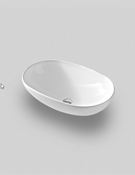 Artceram LA CIOTOLA 70 umywalka ceramiczna stawiana na blat owalna 70x44 cm biały LCL002