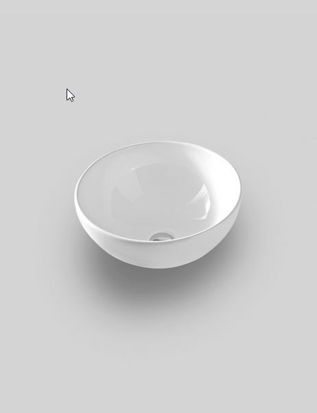 Artceram LA CIOTOLA 46 umywalka ceramiczna stawiana na blat owalna 46 cm biały LCL001