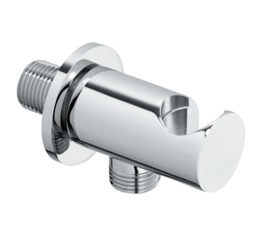 Excellent przyłącze kątowe okrągłe z uchwytem chrom AREX.1032CR