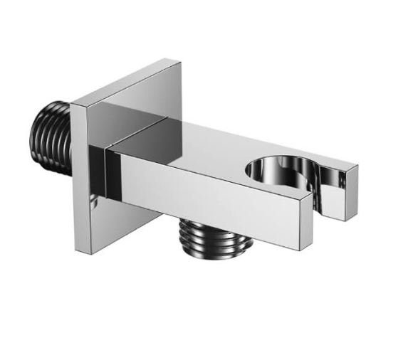 Excellent przyłącze kątowe kwadratowe z uchwytem chrom AREX.1022CR