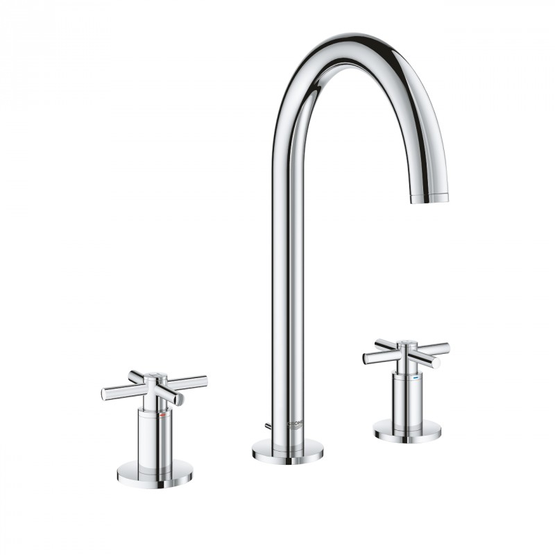 Grohe Atrio bateria umywalkowa trzyotworowa z korkiem chrom 20008003
