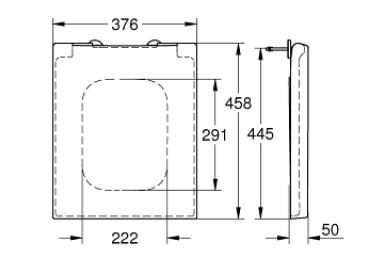 Grohe Cube Ceramic deska WC samoopadająca biel alpejska 39488000