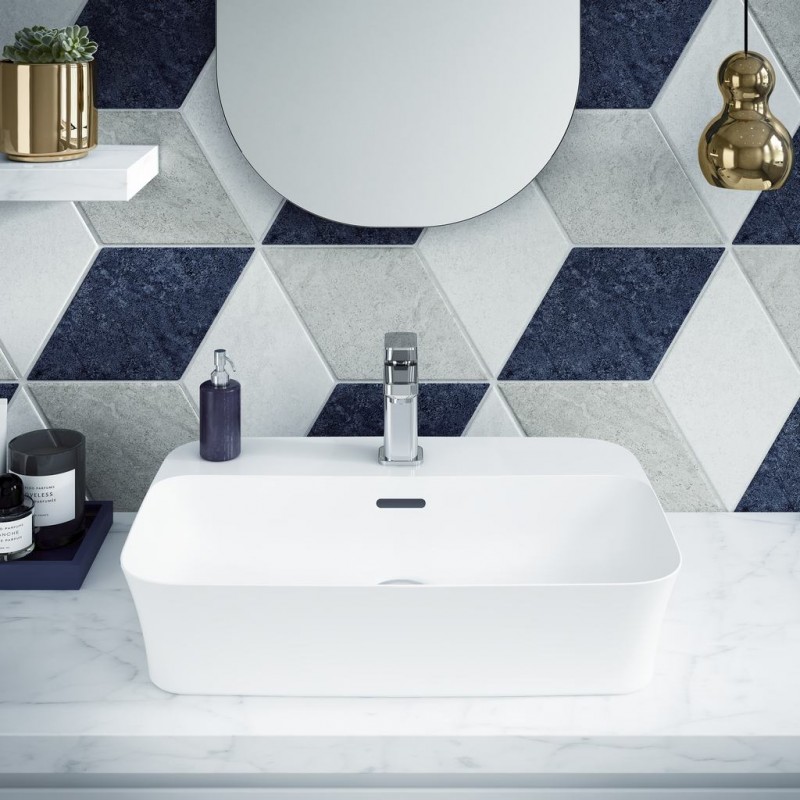 Ideal Ipalyss umywalka nablatowa 55 cm z otworem na baterię z przelewem E139301