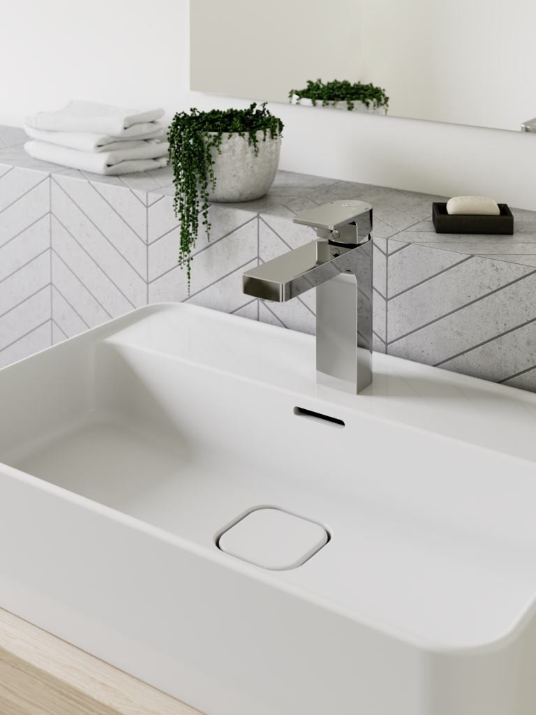 Ideal Standard Edge bateria umywalkowa stojąca Grande metalowy korek automatyczny chrom A7109AA