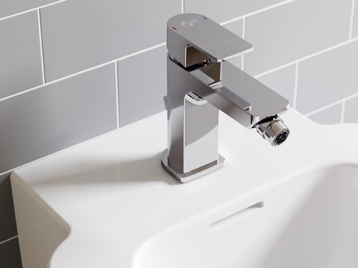 Ideal Standard Edge bateria bidetowa z automatycznym korkiem stojąca chrom A7118AA