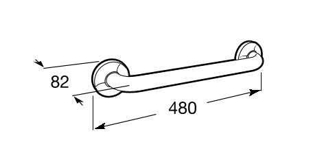 Roca Access Comfort uchwyt poręcz prosta 40 cm stal nierdzewna A816927001