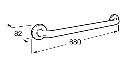 Roca Access Comfort uchwyt poręcz prosta 60 cm stal nierdzewna A816928001