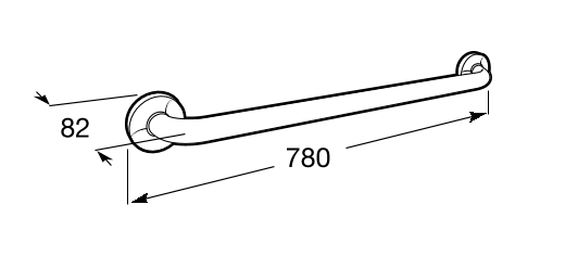 Roca Access Comfort uchwyt poręcz prosta 70 cm stal nierdzewna A816929001