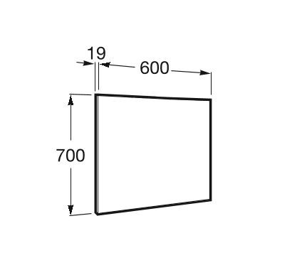 Roca Victoria 60 lustro prostokątne 60x70 A812331406