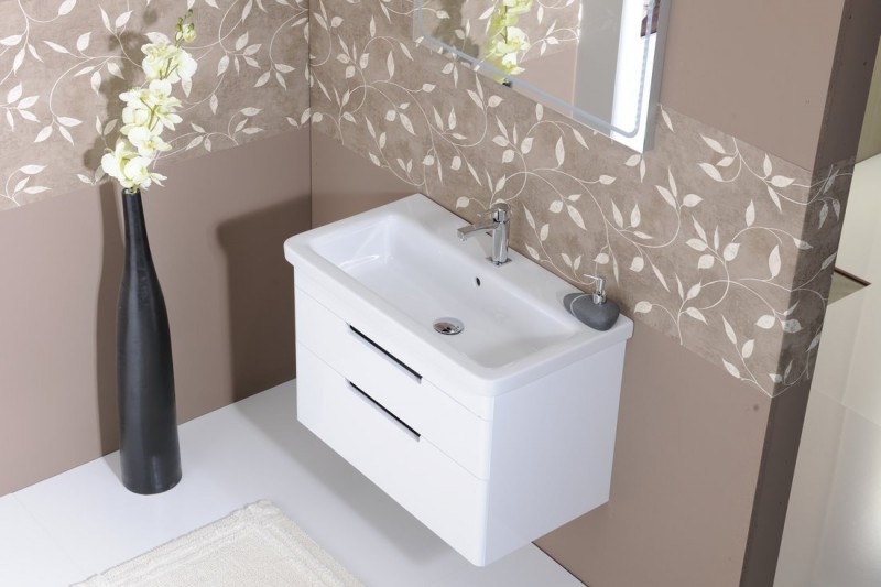 Sapho City umywalka prostokątna 50x40cm wpuszczana w blat/wisząca ceramika biały KE050