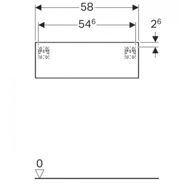 Geberit Xeno 2 szafka boczna z szufladką 58 cm biały połysk 500.507.01.1