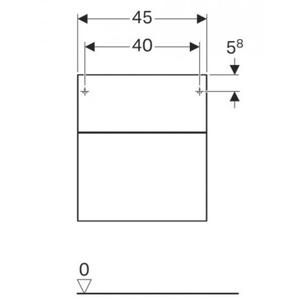 Geberit Xeno 2 szafka boczna z dwoma szufladkami 45 cm lakierowany szary mat 500.504.00.1