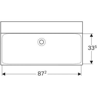 Geberit Xeno 2 umywalka meblowa bez otworu na baterię bez przelewu 90x48 cm ceramika biały 500.532.01.1