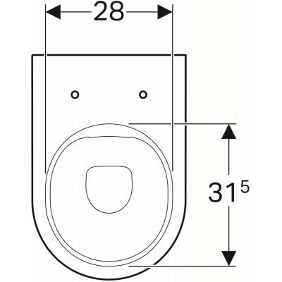 Geberit Acanto muszla stojąca WC Rimfree 51x35 cm ceramika biały 500.602.01.2
