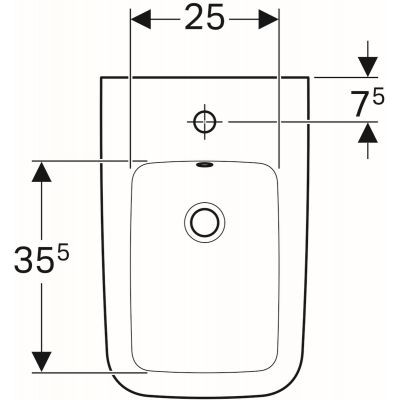 Geberit iCon Square bidet wiszący 35x54 cm ceramika biały 231910000