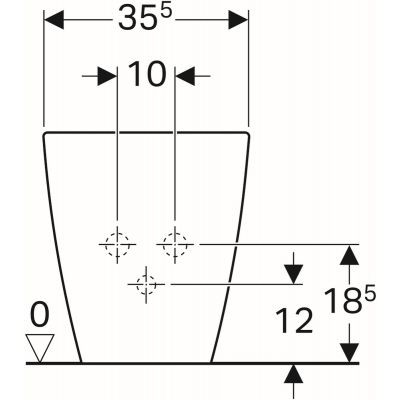 Geberit iCon bidet stojący 35,5x56 cm ceramika biały 231950000