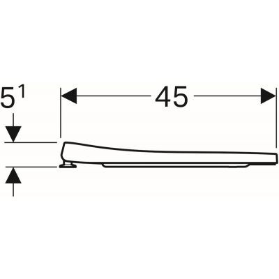 Geberit iCon deska sedesowa slim wolnoopadająca 36,6x45 cm duroplast biały 574950000