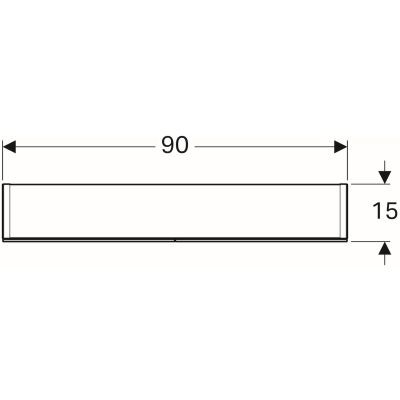 Geberit Option szafka wisząca z lustrem i z oświetleniem 90x15 cm 500.583.00.1