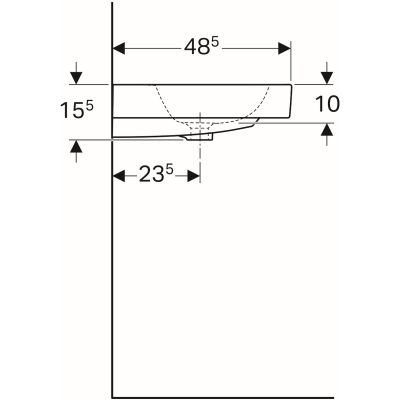 Geberit iCon umywalka meblowa z otworem na baterię z przelewem 75x48 cm ceramika biały 124075000