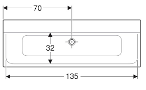 Geberit Xeno 2 umywalka meblowa bez otworu na baterię bez przelewu 140x48 cm Varicor biel alpejska 500.276.00.1