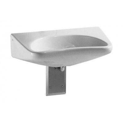 Geberit Paracelsus umywalka wisząca bez otworu na baterię bez przelewu dla osób niepełnosprawnych 64x49 cm ceramika biały 251060000