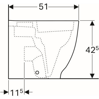 Geberit Acanto muszla stojąca WC Rimfree 51x35 cm ceramika biały 500.602.01.2