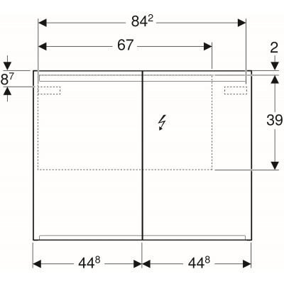 Geberit Option szafka wisząca z lustrem i z oświetleniem 90x15 cm 500.583.00.1
