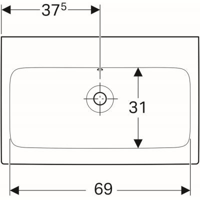 Geberit iCon umywalka meblowa bez otworu na baterię z przelewem 75x48 cm ceramika biały 124078000