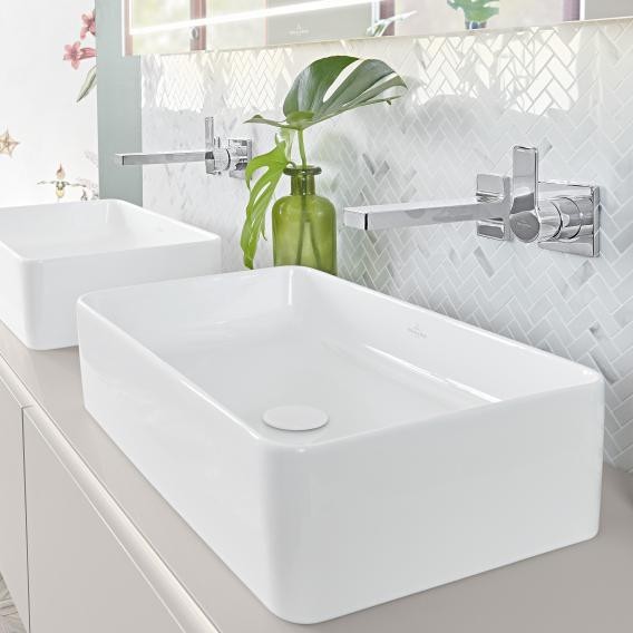 Villeroy&Boch Collaro umywalka nablatowa / stawiana na blat 56x36 cm biała white stone 4A2056RW