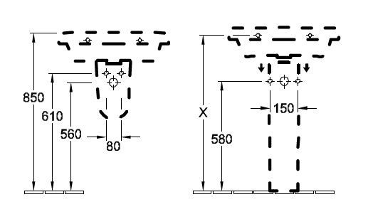 Villeroy&Boch Architectura umywalka prostokątna wisząca z otworem na baterię z przelewem 65x 47 cm biała weiss alpin ceramicPlus 418865R1