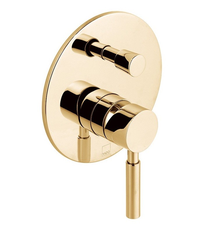 Vado Origins kompletny zestaw prysznicowy podtynkowy z deszczownicą 30x30 złoto polerowane INDORI30BG - !!!!!