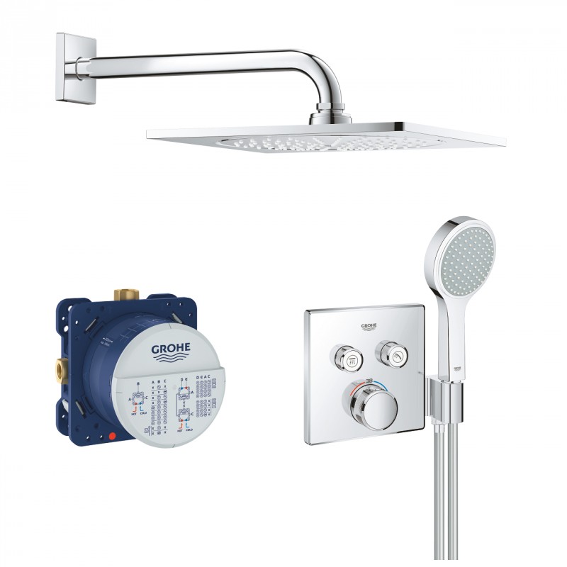 Grohe Grohtherm SmartControl zestaw podtynkowy z deszczownicą i słuchawką 34742000