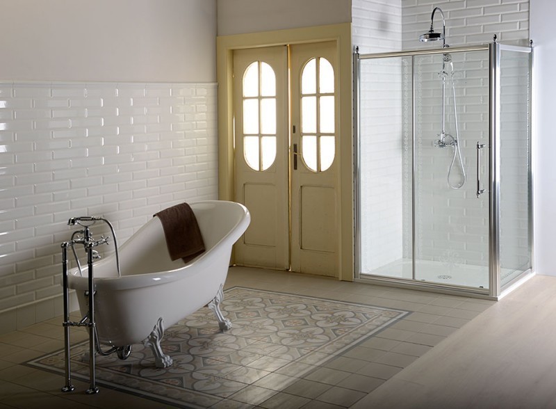 Polysan Retro wanna wolnostojąca 158x73cm biały nogi chrom 37122