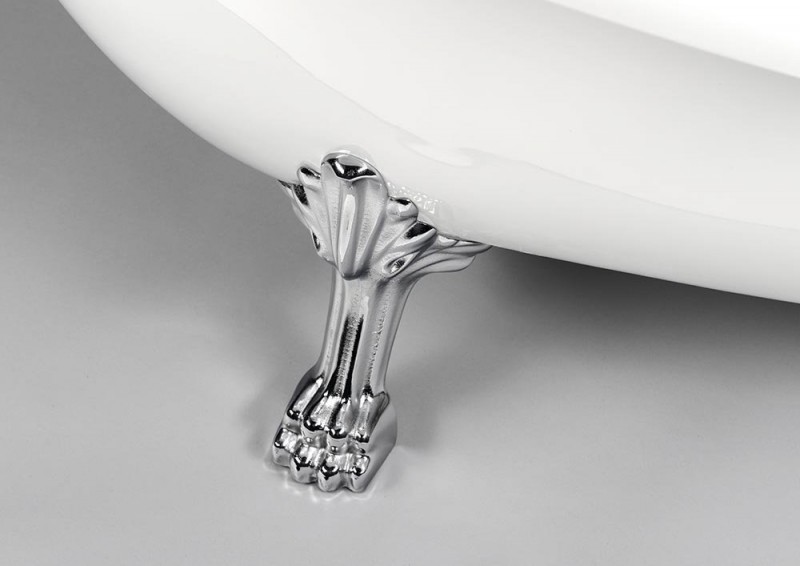 Polysan Retro wanna wolnostojąca 169x75cm biały nogi chrom 42122