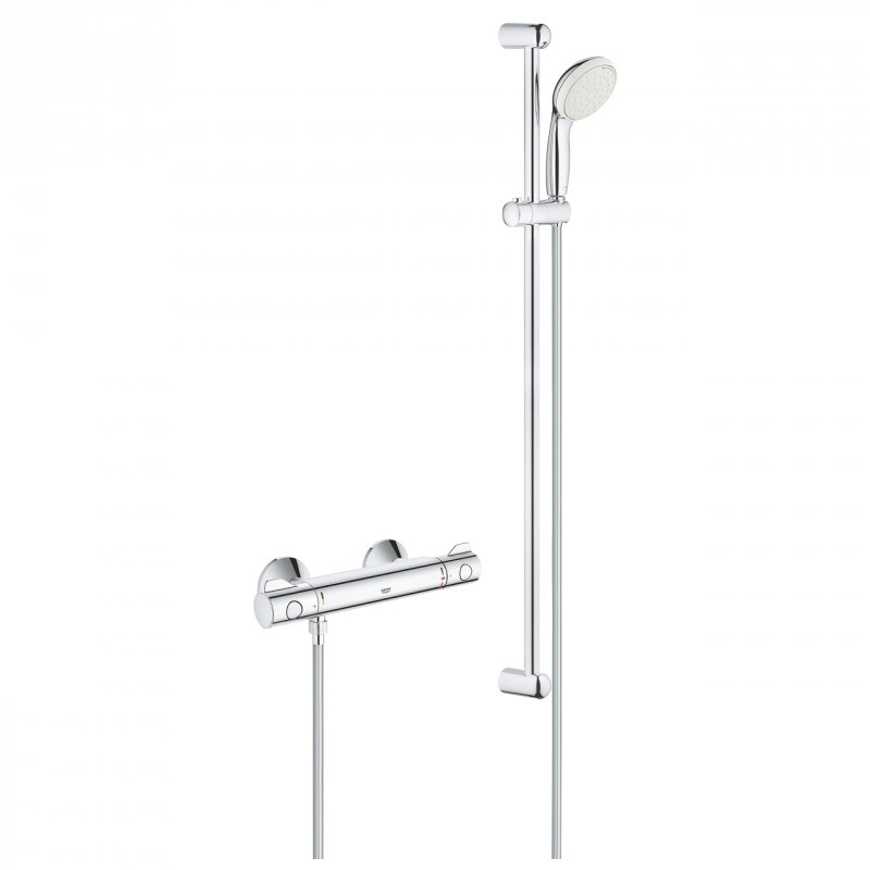 Grohe Grohtherm 800 bateria prysznicowa termostatyczna z zestawem prysznicowym chrom 34566001
