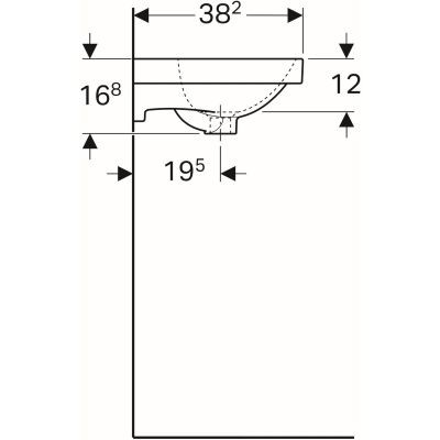 Geberit Acanto umywalka meblowa z otworem na baterię z przelewem 45x38,2 cm ceramika biały 500.636.01.2