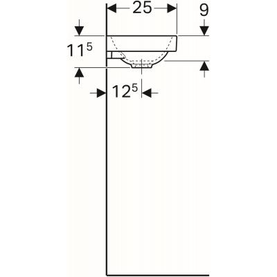 Geberit Acanto umywalka meblowa z otworem na baterię bez przelewu 40x25 cm ceramika biały 500.635.01.2